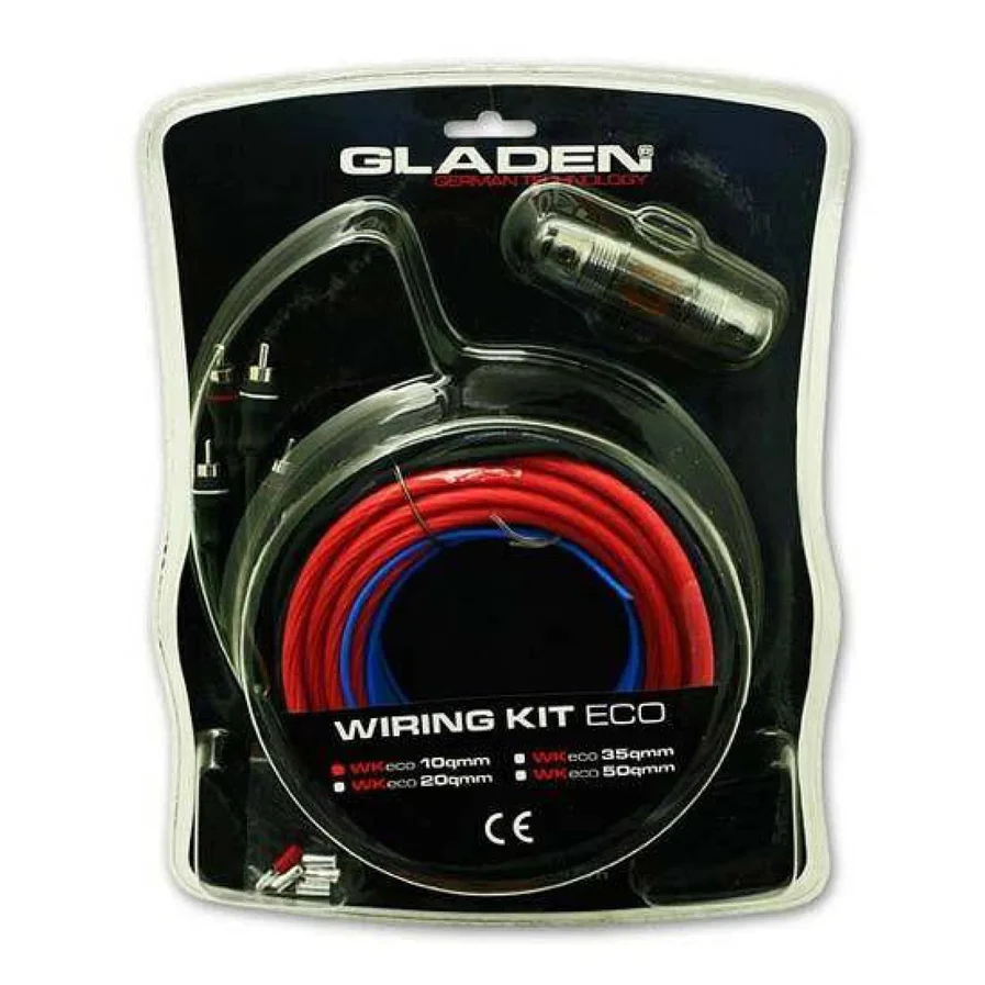 תמונה 1 מתוך 4 של Gladen WK10 ECO – 8AWG קיט התקנה למגבר לרכב